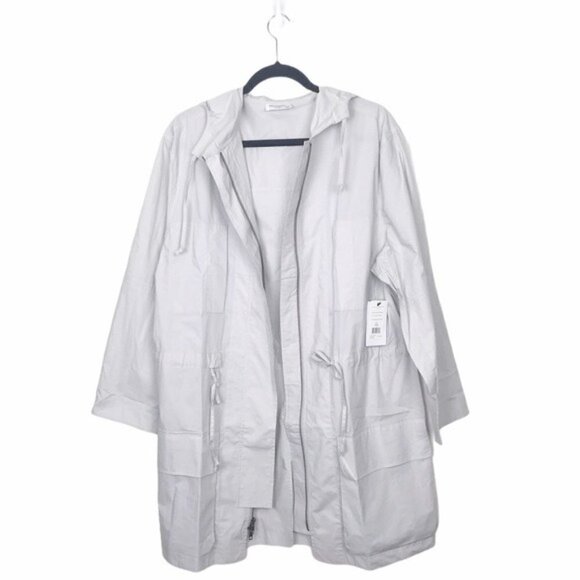 Equipment Light Gray Short Boven Parka Jacket - Picture 4 of 12